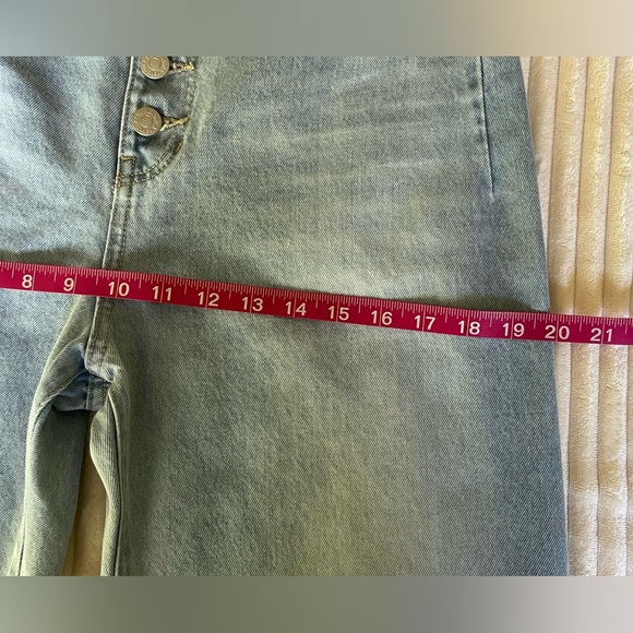 Veronica Beard Grant high waist wide leg button fly Jeans light blue size 29 - Picture 13 of 16